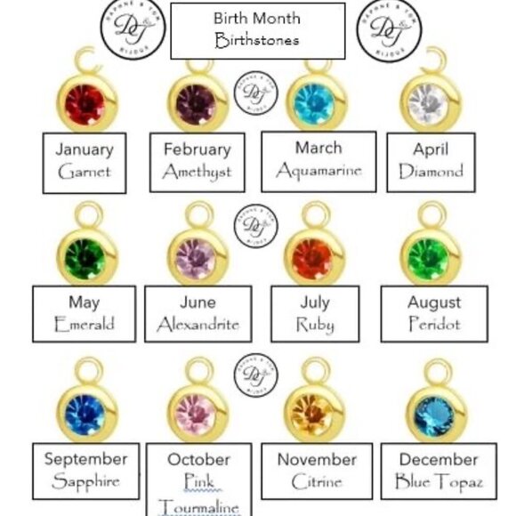 Pine Cone Charm with Birthstone - Picture 7 of 9